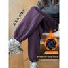 Fleece-Lined Jogger Sweatpants for Women, Autumn and Winter, High-Waisted, Loose Fit, Slimming, Lantern Pants, Extended Length, Casual Sports Pants
