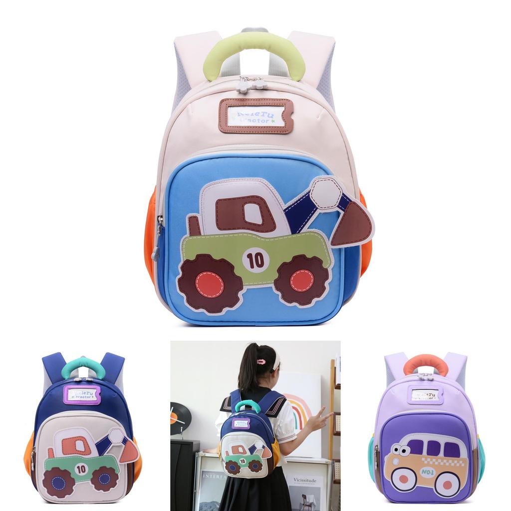 Childrens Car Pattern School Bag For Toddlers Boys And Girls Made Of Durable Oxford Material
