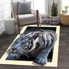 Realistic Animal Print Living Room Rug, Stain-Resistant and Machine-Washable Rug for Sofas and Coffee Tables, Home Decor