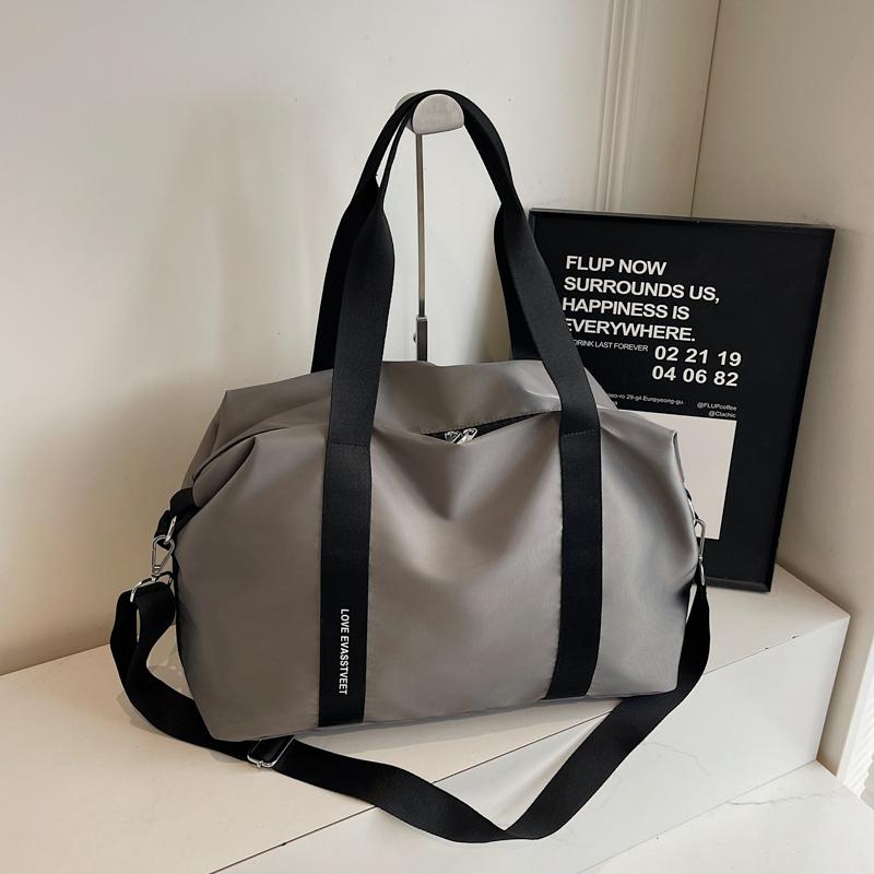 Short-distance Travel Bag Lightweight Foldable Clothes Storage Bag Handbag Large Capacity Shoulder Bag