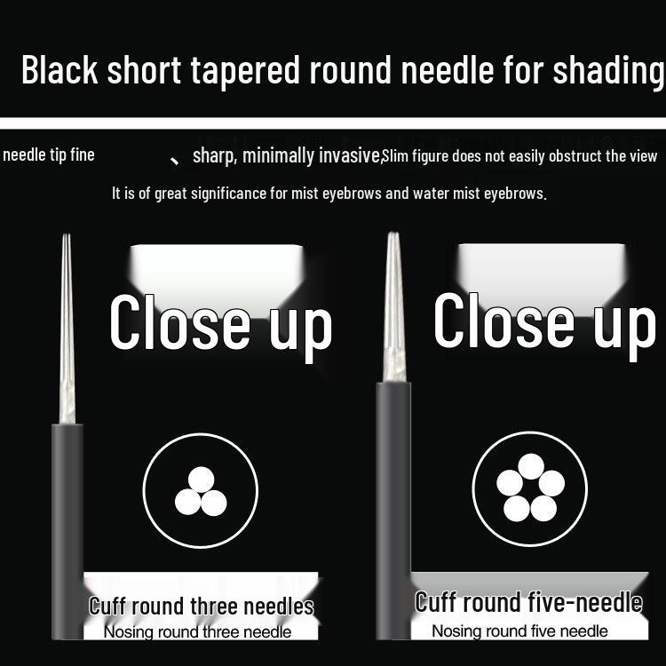 

Black Skin Eyebrow Tattoo Microblading & Shading Needles: Round 3 & 5