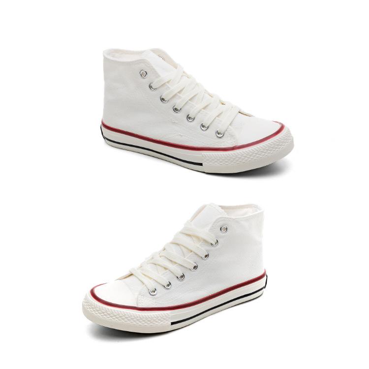 Men's and women's canvas women's shoes student couple low-top men's shoes casual large size vulcanized rubber solid color board shoes