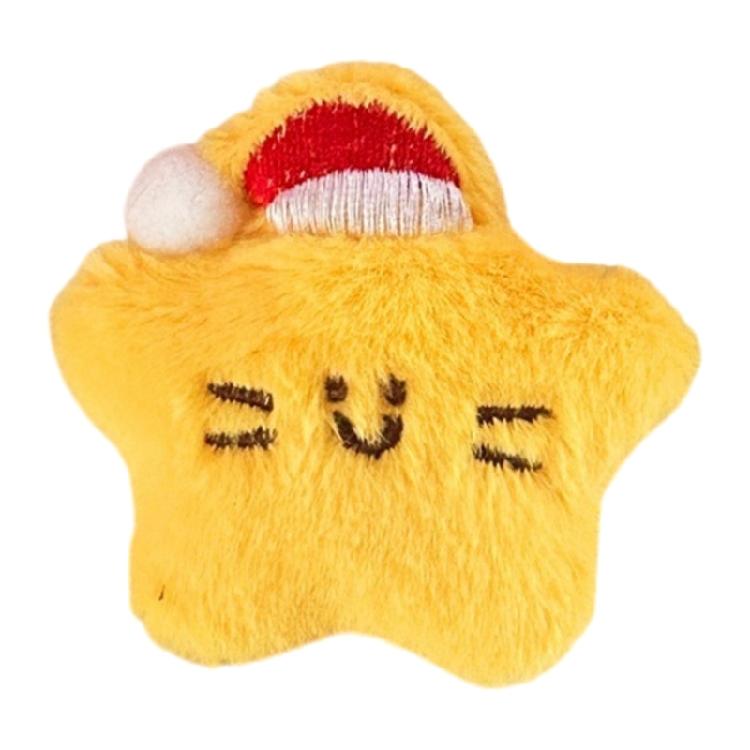 Plush Brooch Pin Christmas Theme Cartoon Brooch Soft and Lovely Padded Brooche Pin for Holiday Gifting Bag Ornament