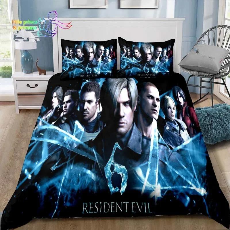 3D Print R-Resident Evil Games Gamer Bedding Set Single Twin Full Queen King Size Bed Set Adult Kid Bedroom