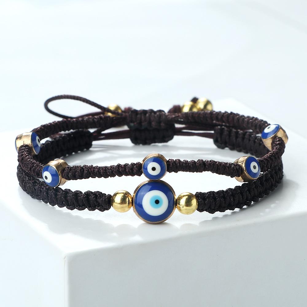 Bohemian Devil's Eye Nylon Rope Adjustable Bracelet Set