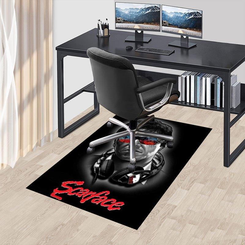 1 alfombrilla suave y cómoda para silla de oficina Scarface, para todas las estaciones, perfecta para la decoración del hogar, dormitorio u oficina, regalo perfecto para