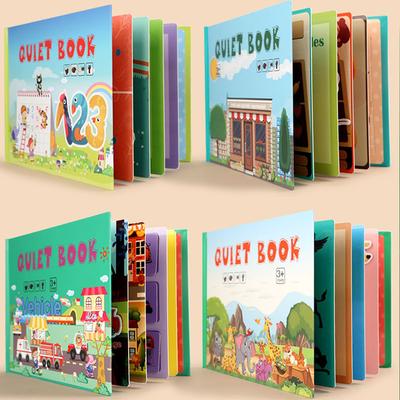 Brinquedos Montessori Meu Primeiro Livro de Atividades Livro Educacional Silencioso para Bebês Quadro de Atividades Brinquedos de Aprendizagem para Crianças de 2 a 4 Anos Presentes de Natal
