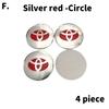 ACS2   56mm Aluminum Alloy Logo Wheel Center Hub Cap Badge Sticker For Toyota Prado Rav4 Yaris Hilux Prius Corolla Camry Accessories