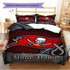 Benutzerdefiniertes Tampa Bay Buccaneers Muster Bettwäscheset Bettbezug Kissenbezug Heimdekoration Geschenk (1 Bettbezug + 2 Kissenbezüge, ohne Füllung)