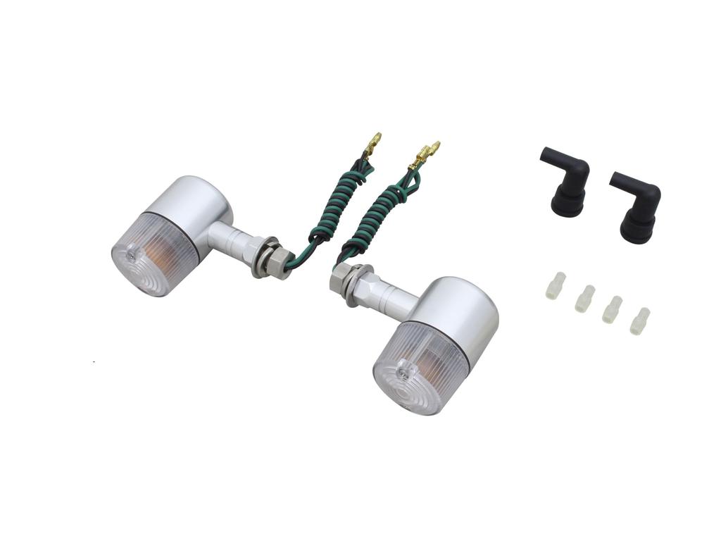 POSH FAITH 091092-S3 Motorcycle Supplies, Aluminum Machine Turn Signal, 71 Type, Short Stay, Single