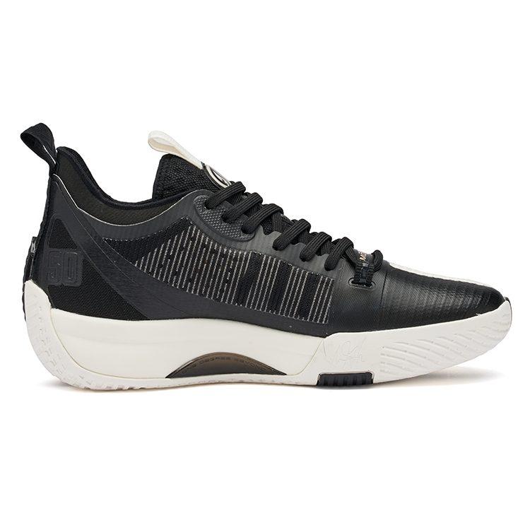 361 Zen 3 Abrasion Resistant Slip Resistant Mid Top Performance Basketball Shoes Men's White Black 672221117-1