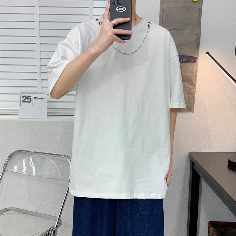 2021 Verano camiseta de manga corta estilo coreano masculino ropa de moda  casual suelto Hong Kong tendencia marca grande compasiva ropa de hombre  comprar a buen precio — entrega gratuita, reseñas reales