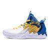Anta KT2 Thompson 2 Strapazierfähige Rutschfeste Low-Top Basketballschuhe Herren Sneaker Weiß Blau Gelb 11721101-1