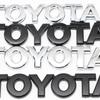 2026 Hot For Toyota Hub Caps 3D ABS Glossy Black Silver Letters Trunk Emblem Stickers Accessories Modified For Toyota Camry Priu