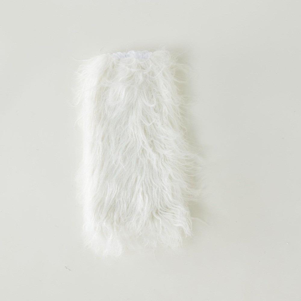 Harajuku Furry Leg Warmers Y2K Aesthetic Winter Leg Coverings Faux Fur Leg Warmers  Streetwear