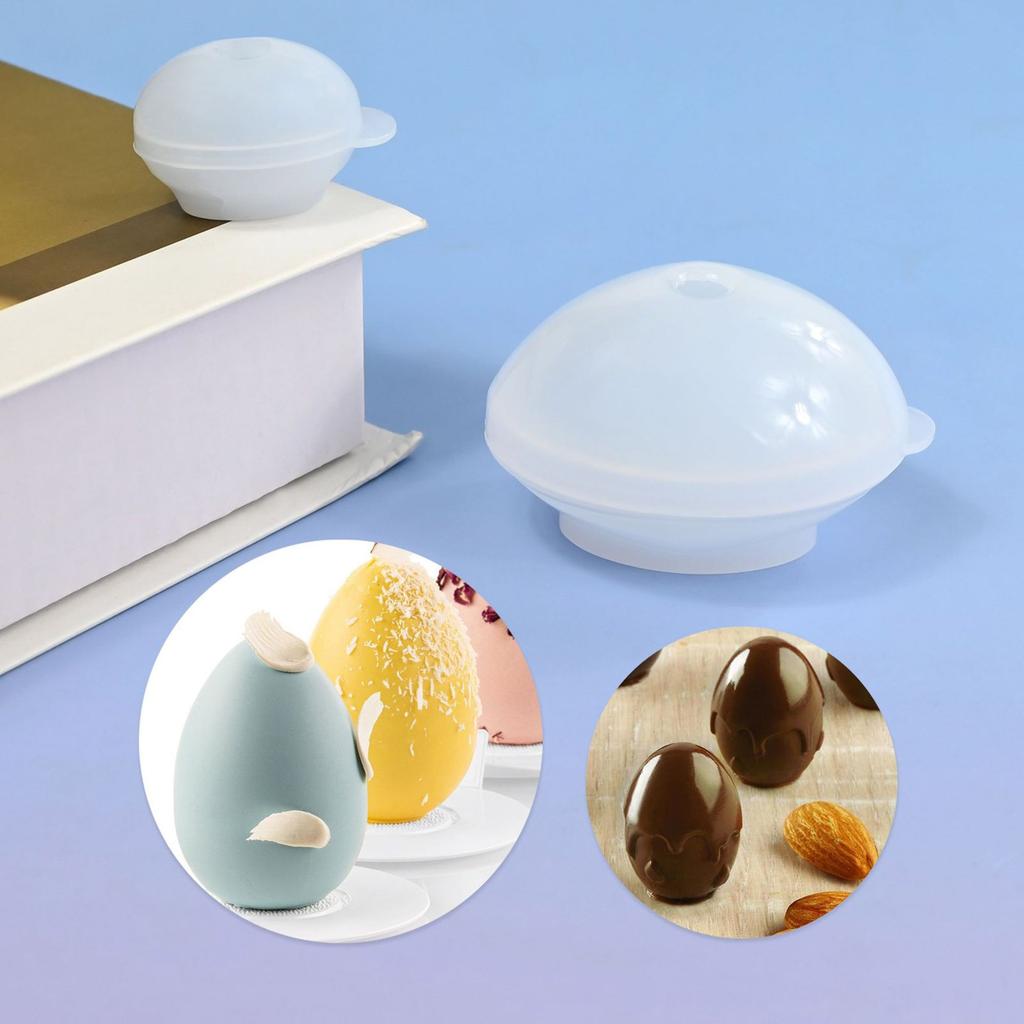 3D Egg Shape Silicone Molds Fondant Fondant Cake Molds Making Pastry Chocolate Molds Baking Decorating Tool Nonstick