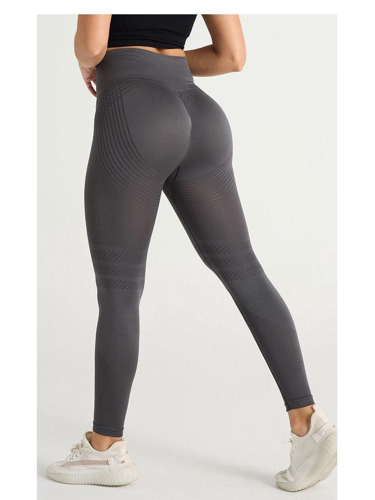 Europäische & Amerikanische High Waist Pfirsich Po-Lifting Yoga-Hose - Herbst/Winter Fitness-Leggings mit Hoher Elastizität
