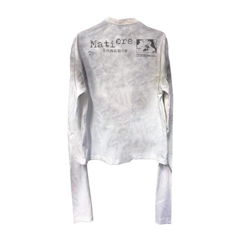 Printed Crew Neck Pullover T-shirt Men's and Women's Clothing European and American Autumn and Winter Fashion New High Street Retro Harajuku