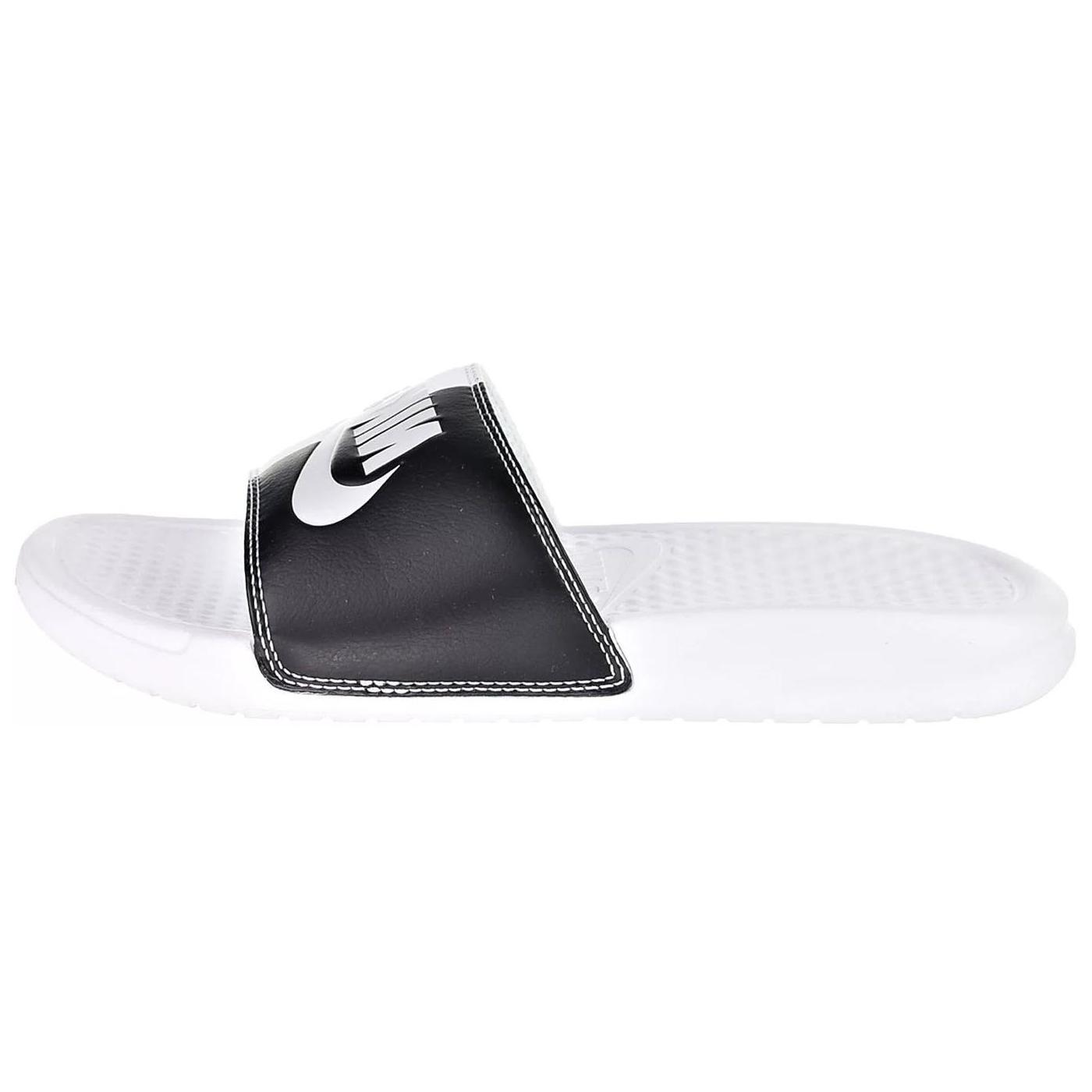 (WMNS) Nike Benassi Slide Just Do It Pack White (W) Black White Women s 343881-105 EU 36.5