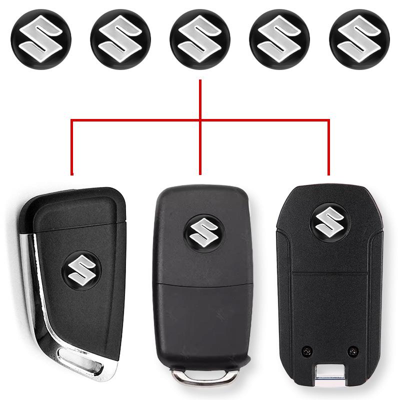 

For Suzuki JIMNY Grand vitara Sx4 swift Alto S Logo Badge 14mm Car Smart Remote Key Stickers Emblem Decoration Decal Accessories 4Pcs