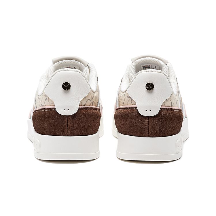 Li Ning Classic Series Trendy Retro Durable Low-Top Skate Shoes Women Sneaker Brown ALFR186-2