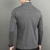Men's Sports Shirts Stand Collar Half Zip Sweatshirt Solid Color Slim Fit Long