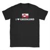 Greenland Flag  TShirts Men  Funny Pure Cotton Tee Shirt Crew Neck Short Sleeve T Shirts Gift Idea Clothes