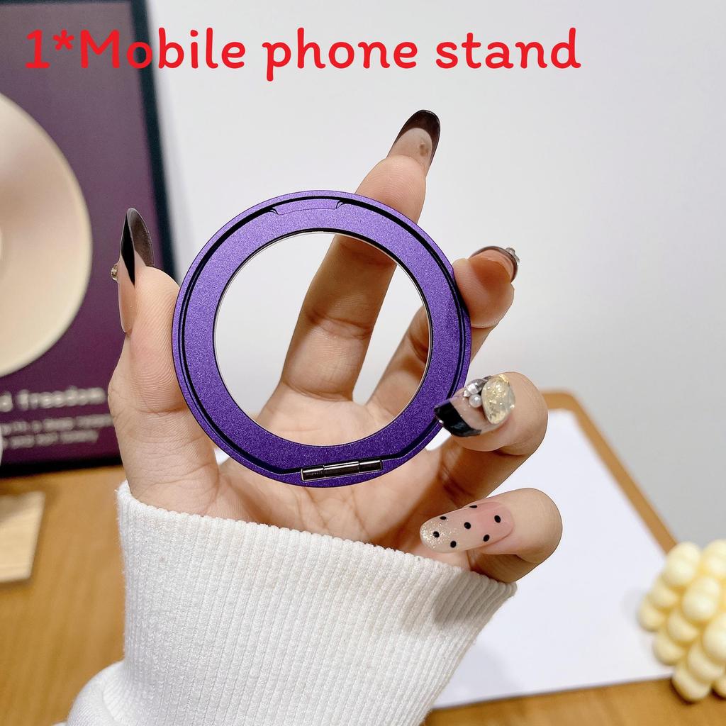 Universal Aluminum Wireless Charging Stand With 360 Rotation For Smartphone Convenience Purple