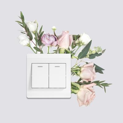 Kg189 Geschilderde Groene Planten Bloemen Slaapkamer Woonkamer Entree Schakelaar Stickers voor Huisverfraaiing