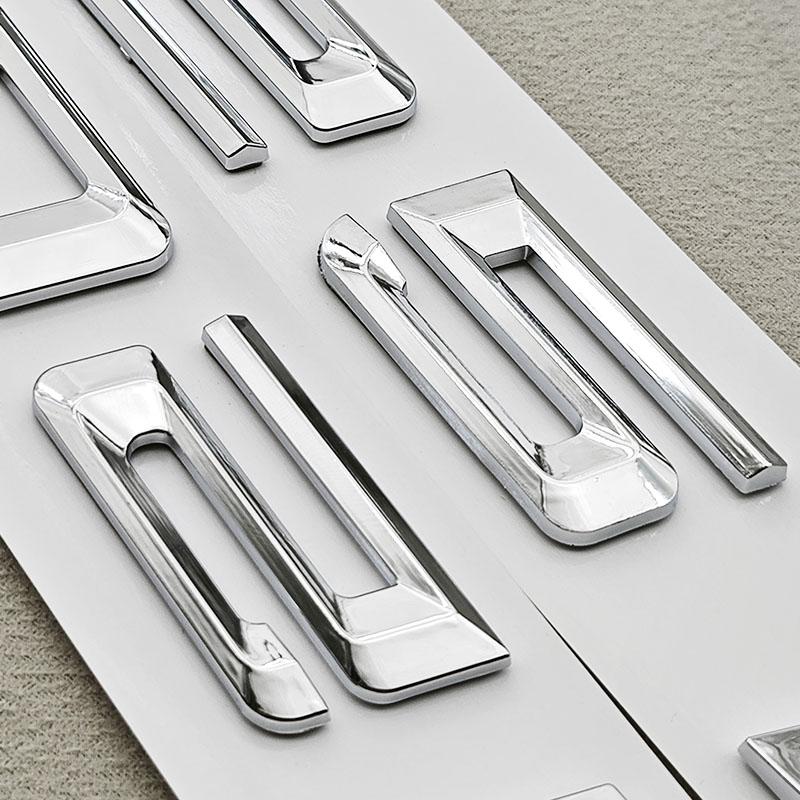 3D ABS Chrome Car Letters Logo 118i 120i 125i Rear Trunk Badge Emblem Sticker For BMW 118i 120i 125i Tail Marking Accessories CB4
