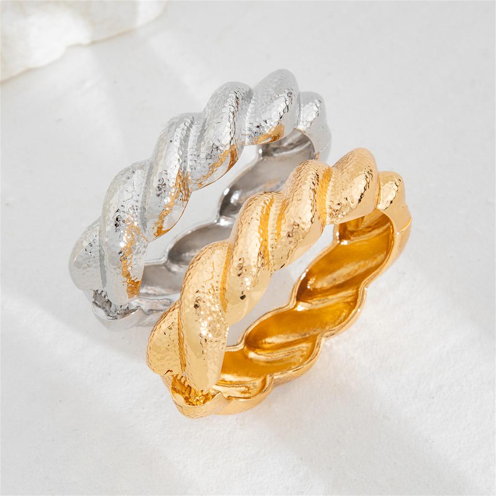 Trendy Irregular Spring Bangles Punk Style Wide Cuff Bracelets Exaggerated Bracelet for Couples and Party Occasions