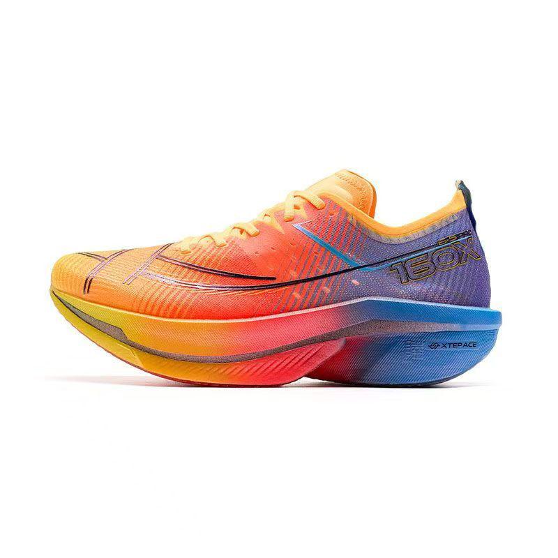 Xtep 160X 6.5 Pro Sports Comfortable Non-Slip Wear-Resistant Low-Top Carbon Plate Marathon Running Shoes Women sneaker Orange Blue 976418110091-4 37.5