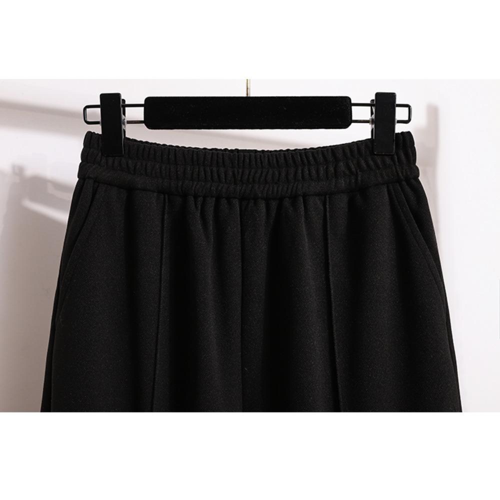 DIMANAF 2025 Mărimi Mari Pantaloni Lungi Iarnă Femei Talie Elastică Largi Vintage Largi Casual Basic Uni Pantaloni