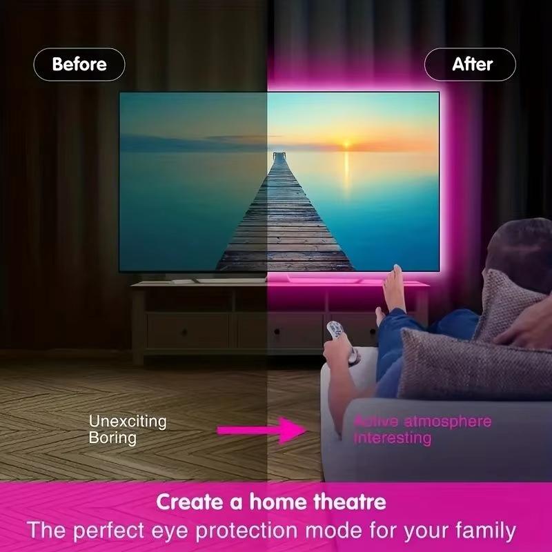 5V SMD5050 RGB Neon LED Strip With Bluetooth APP Control Music Sync for TV Bedroom Party Home Room Outdoor Decor