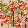 Chinese Style God of Wealth Hanging Ornament New Year Refrigerator Magnet  New Year Festival Gift