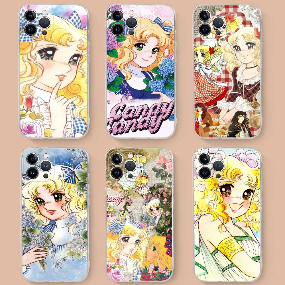 Classic Anime C-Candy C-Candy Transparent Phone Case For IPhone 16 15 14 13 12 11 Pro Max Plus Soft Cover
