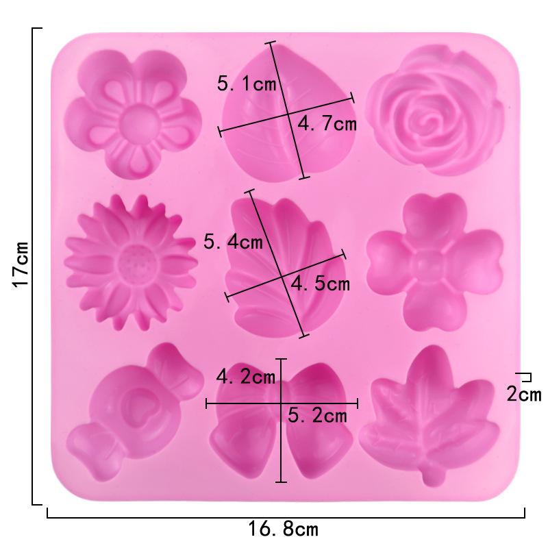 Rose Silicone Mold Flower Leaves Cake Decorating Tools Sunflower Bows Candy Ice Cube Tray Cupcake Topper Kitchen Accessories