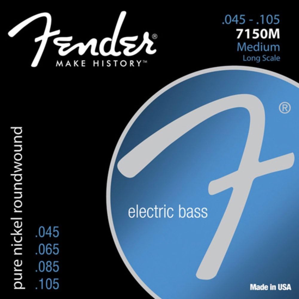 Fender Bass Strings Pure Nickel 7150M 45-105 Electric Bass Strings x 2 sets