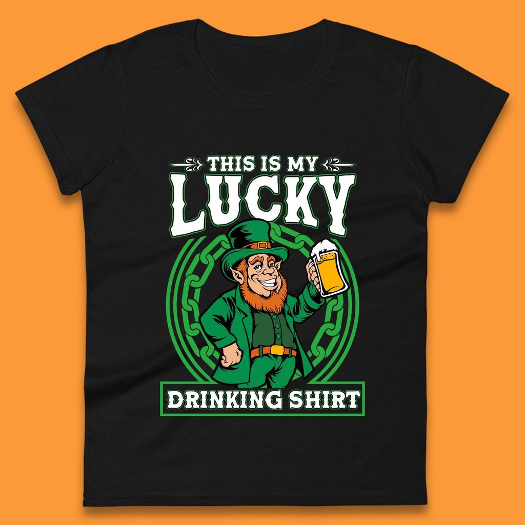 This Is My Lucky Drinking Shirt Irish Womens T-Shirt Mens Tops Tees Unisex