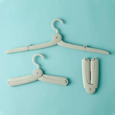 1PCS Portable Folding Hangers Non Slip Plastic Hanger for Clothes Travel Home Telescopic Clothes Drying Rack Save Wardrobe Space