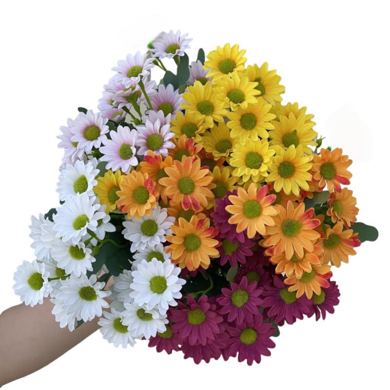 7-Head High-Quality Artificial Chamomile Daisy Bouquet for Spring Home Decor
