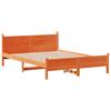 Solid Wood Bed Without Mattress Wax Brown 120 X 190 Cm Pine Wood