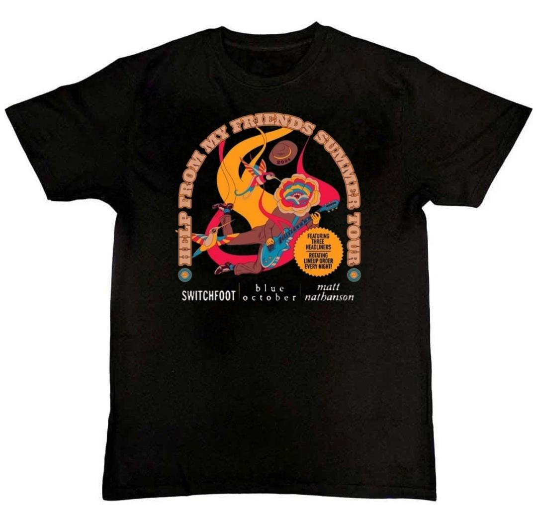 Switchfoot band Blue October Tour Graphic Print Mens T-Shirt XL