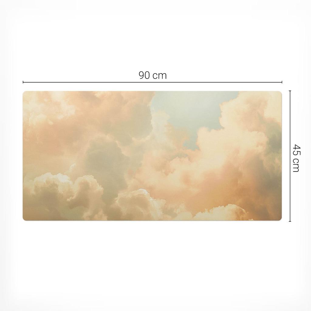 Universal Protective Mat for Computer Equipment Pastel Clouds 90x45 cm