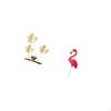 Leaves Statue Bookshelf Sculpture Bird Figurine Yard Art Ornament Flamingo Garden Stake