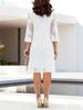Elegant European & American Lace Hollow Seven-Sleeve Knit Dress