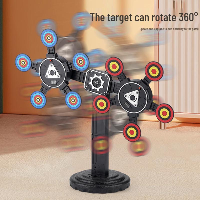 Automatic Reset Rotating Scoring Target for Children's Soft Bullet Gun Practice