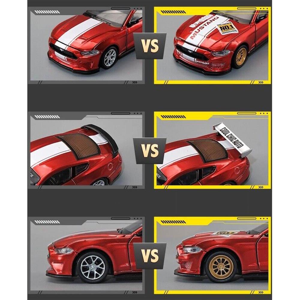 Scară 1/42 2018 Ford Mustang GT Super Racing Asamblare Mașină de jucărie din aliaj din metal turnat sub presiune Jucării cadou de colecție cu cutie