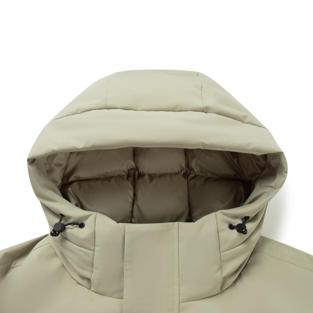 Li Ning Windproof And Water-Resistant Hooded Logo Down Jacket Men Outerwear AYMV415-6