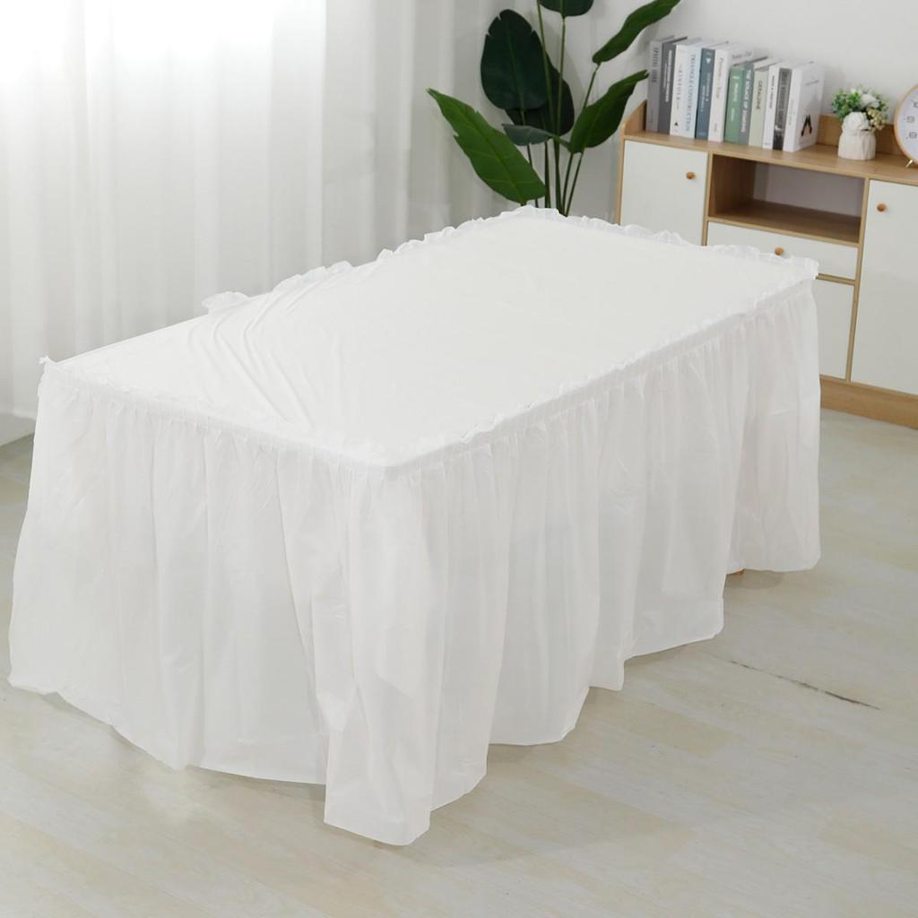 Colorful Thickened Waterproof Disposable Table Skirt Set for Birthdays, Parties, and Weddings